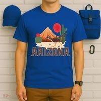 Arizona Roadrunner Retro Boho Desert Cactus Cute Gift T-Shirt thumb 6