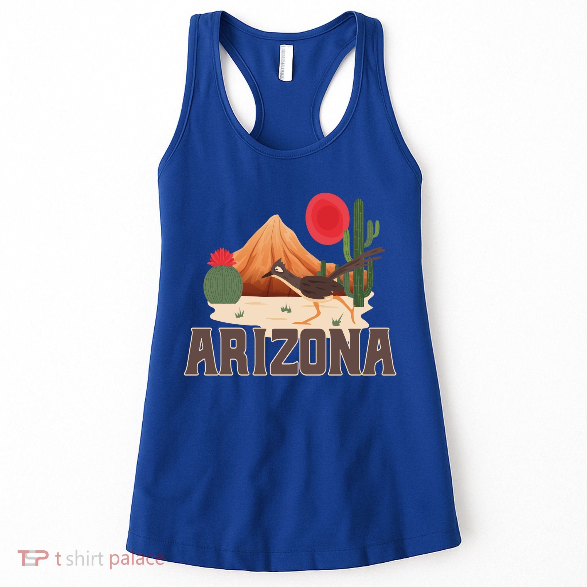 Arizona Roadrunner Retro Boho Desert Cactus Cute Gift Women's Tank Top