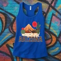 Arizona Roadrunner Retro Boho Desert Cactus Cute Gift Women's Tank Top thumb 3