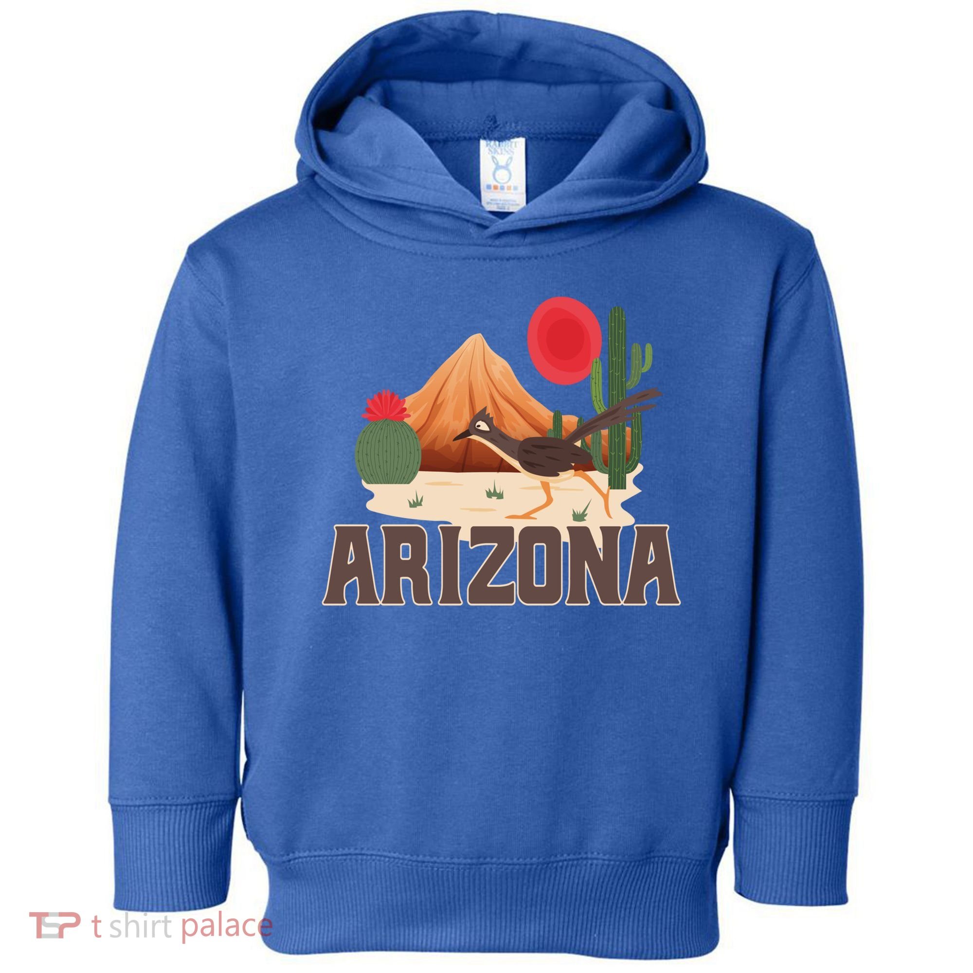 Arizona Roadrunner Retro Boho Desert Cactus Cute Gift Toddler Hoodie
