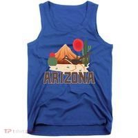 Arizona Roadrunner Retro Boho Desert Cactus Cute Gift Tank Top thumb 0