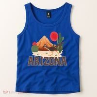Arizona Roadrunner Retro Boho Desert Cactus Cute Gift Tank Top thumb 2