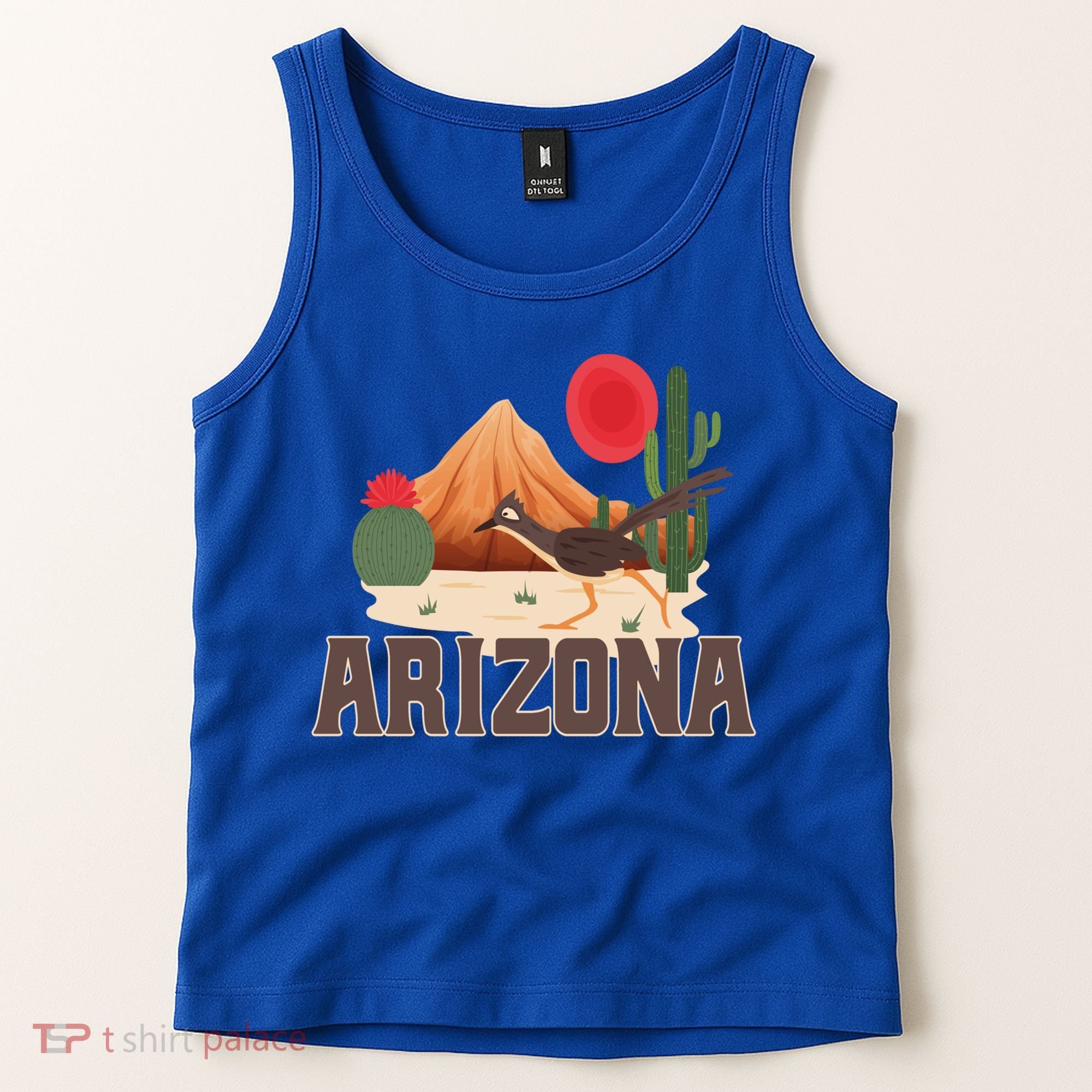 Arizona Roadrunner Retro Boho Desert Cactus Cute Gift Tank Top