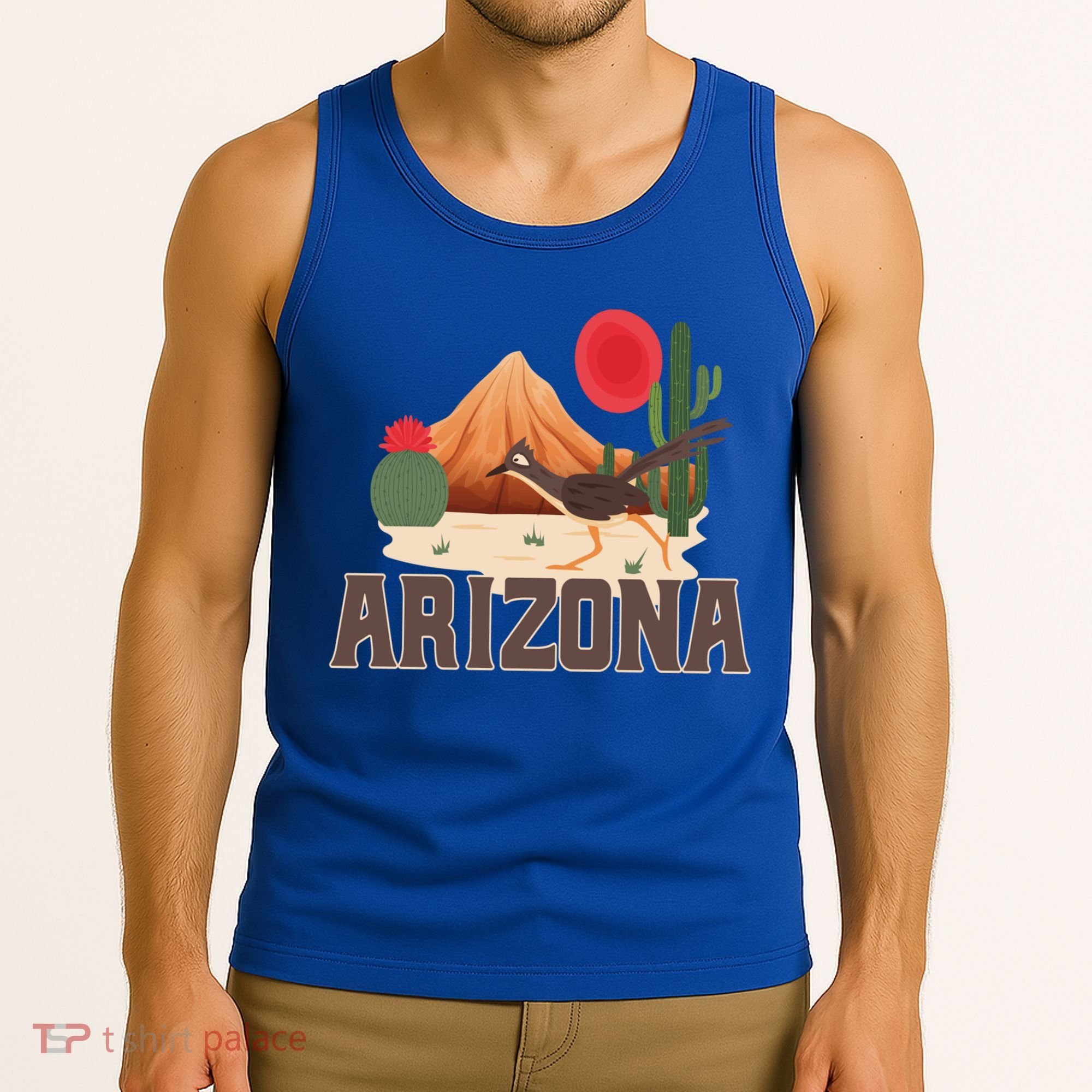 Arizona Roadrunner Retro Boho Desert Cactus Cute Gift Tank Top
