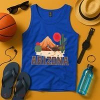Arizona Roadrunner Retro Boho Desert Cactus Cute Gift Tank Top thumb 4
