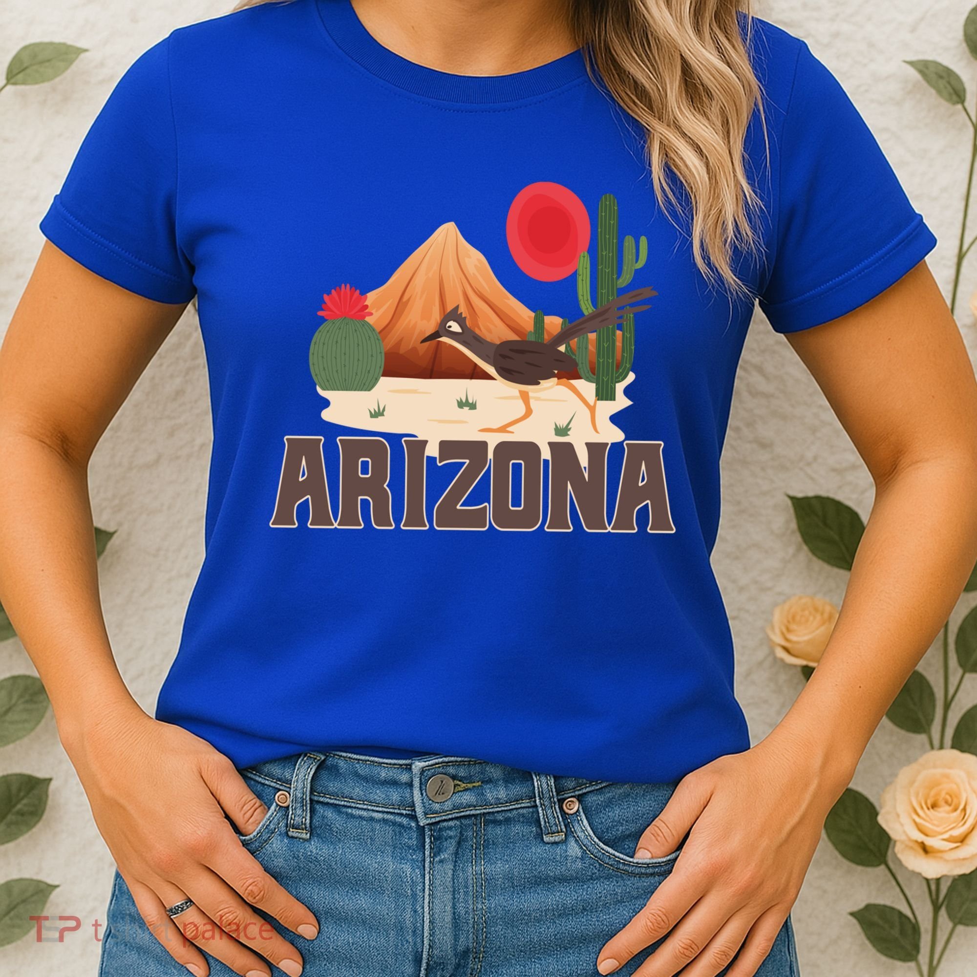 Arizona Roadrunner Retro Boho Desert Cactus Cute Gift Women's T-Shirt