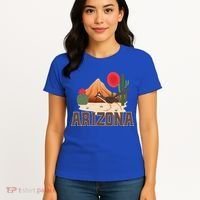 Arizona Roadrunner Retro Boho Desert Cactus Cute Gift Women's T-Shirt thumb 4