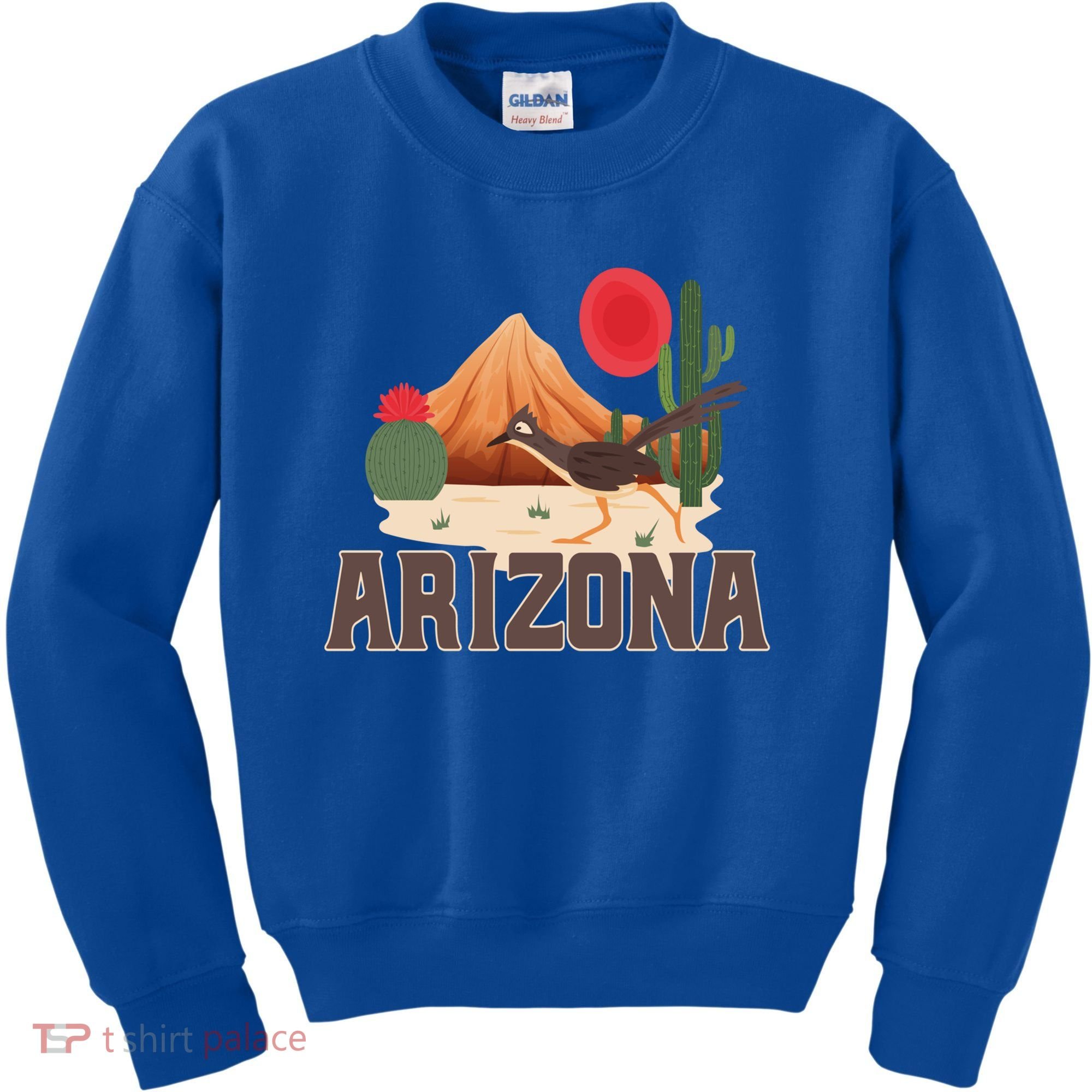Arizona Roadrunner Retro Boho Desert Cactus Cute Gift Kids Sweatshirt