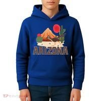 Arizona Roadrunner Retro Boho Desert Cactus Cute Gift Kids Hoodie thumb 4
