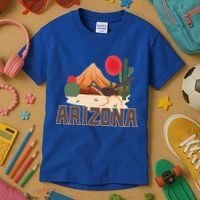 Arizona Roadrunner Retro Boho Desert Cactus Cute Gift Kids T-Shirt thumb 3
