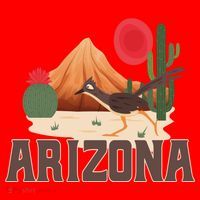 Arizona Roadrunner Retro Boho Desert Cactus Cute Gift Santa Hat thumb 1