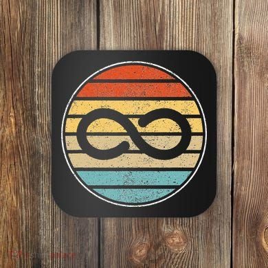 Autism Rights Retro Vintage Infinity – Autism Awareness Coaster