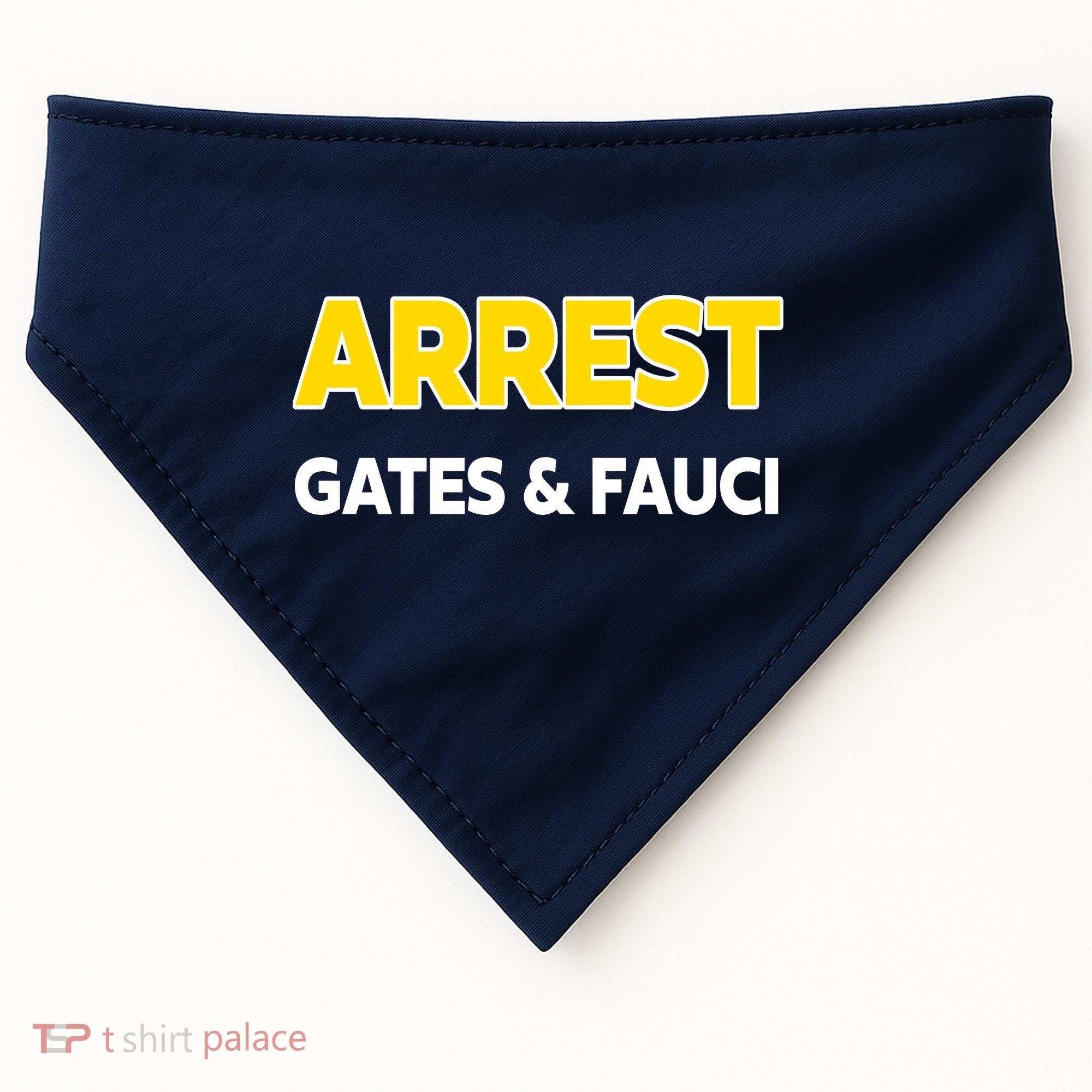 Arrest Gates And Fauci USA-Made Doggie Bandana
