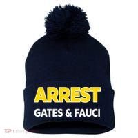 Arrest Gates And Fauci Pom Pom 12in Knit Beanie thumb 0