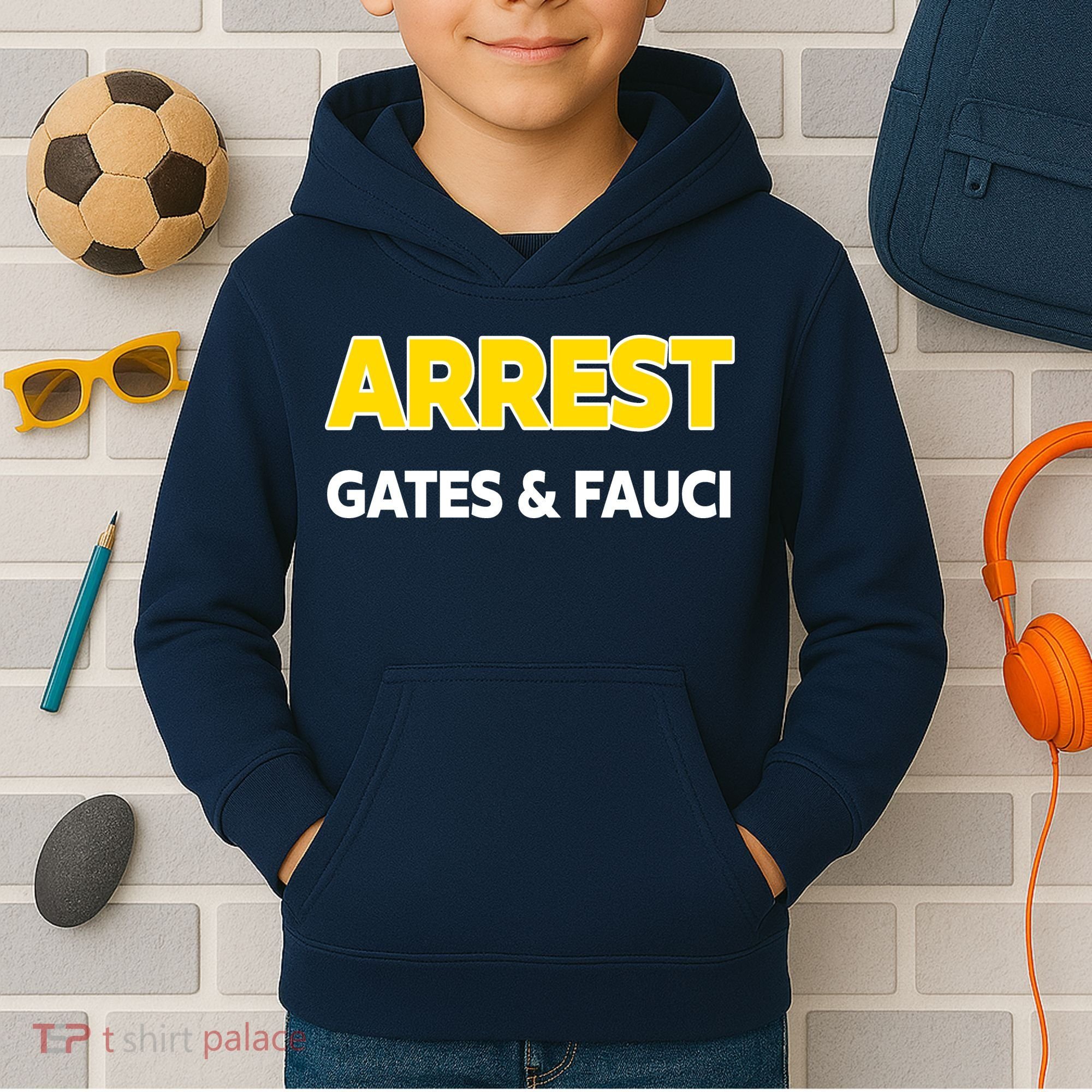 Arrest Gates And Fauci Kids Hoodie