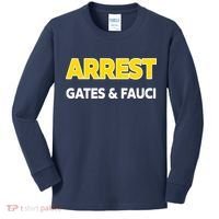 Arrest Gates And Fauci Kids Long Sleeve Shirt thumb 0