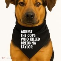 Arrest The Cops Who Killed Breonna Taylor BLM USA-Made Doggie Bandana thumb 1