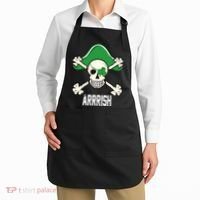 Arrrish Irish Clover skull St Patricks Day Apron thumb 2