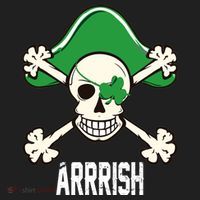 Arrrish Irish Clover skull St Patricks Day Beanie thumb 2