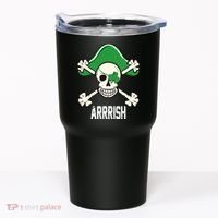 Arrrish Irish Clover skull St Patricks Day Tumbler thumb 0