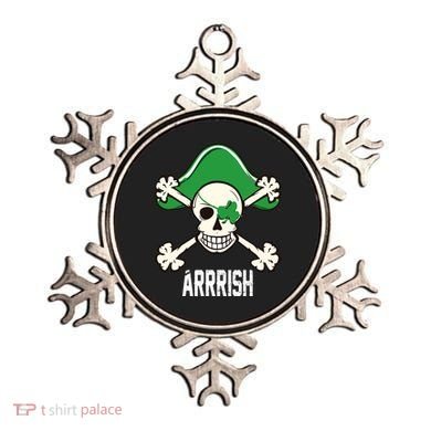 Arrrish Irish Clover skull St Patricks Day Ornament