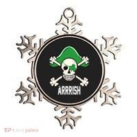 Arrrish Irish Clover skull St Patricks Day Ornament thumb 0