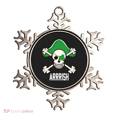 Arrrish Irish Clover skull St Patricks Day Ornament