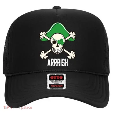 Arrrish Irish Clover skull St Patricks Day Hat