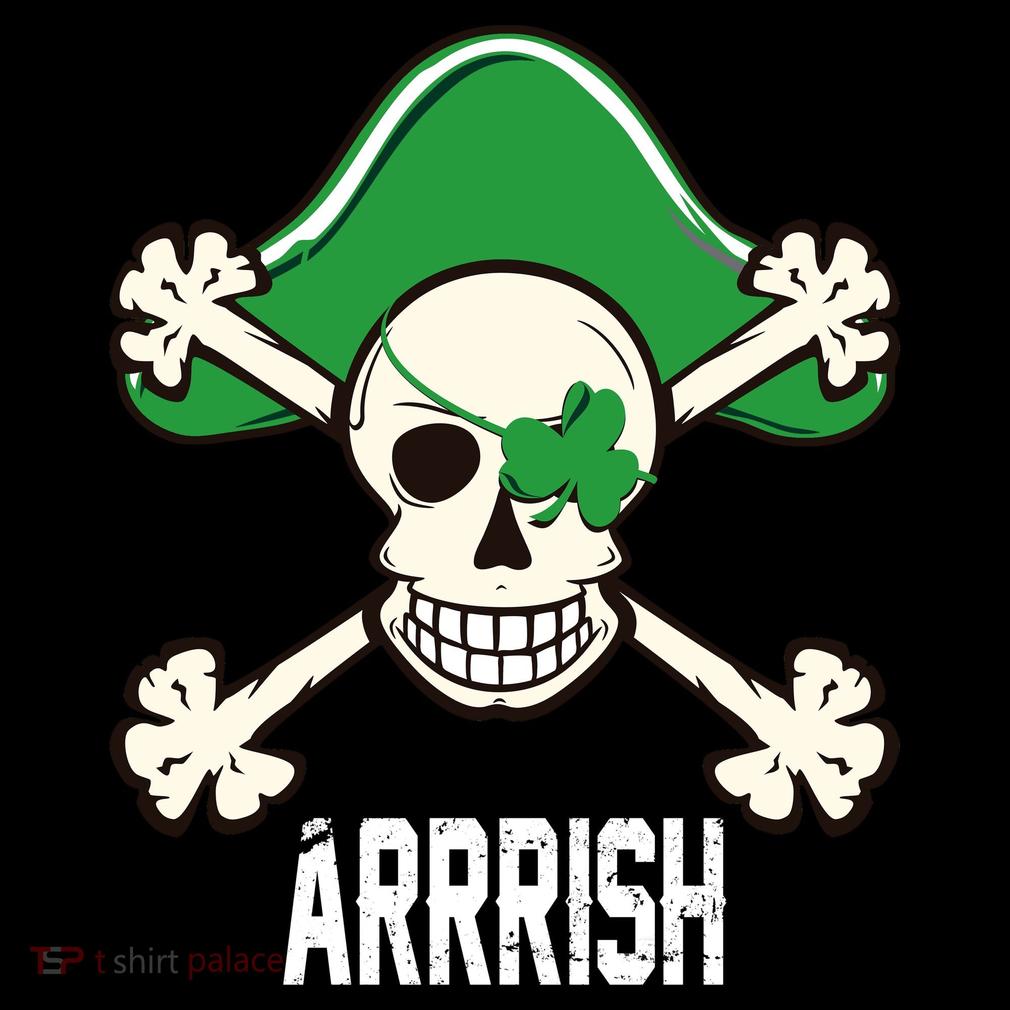 Arrrish Irish Clover skull St Patricks Day Toddler T-Shirt