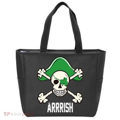 Arrrish Irish Clover skull St Patricks Day Tote Bag