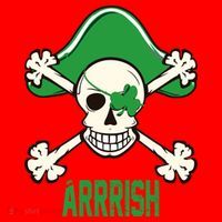 Arrrish Irish Clover skull St Patricks Day Santa Hat thumb 1