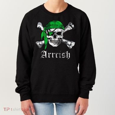 Arrrish Irish Pirate Skull Clover Women's Sweatshirt