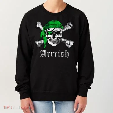 Arrrish Irish Pirate Skull Clover Women's Sweatshirt