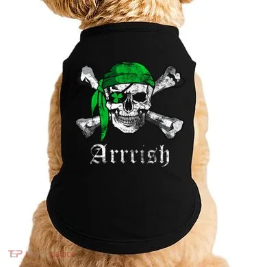Arrrish Irish Pirate Skull Clover Doggie Tank