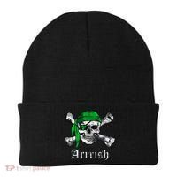 Arrrish Irish Pirate Skull Clover Beanie thumb 0
