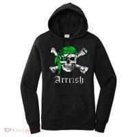 Arrrish Irish Pirate Skull Clover Women's Hoodie thumb 0