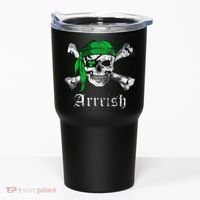 Arrrish Irish Pirate Skull Clover Tumbler thumb 0