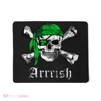 Arrrish Irish Pirate Skull Clover Mousepad thumb 0