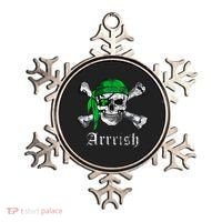 Arrrish Irish Pirate Skull Clover Ornament thumb 0