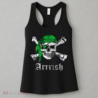 Arrrish Irish Pirate Skull Clover Women's Tank Top thumb 3