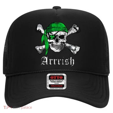 Arrrish Irish Pirate Skull Clover Hat