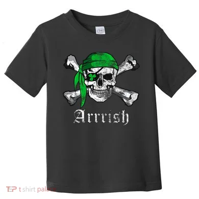 Arrrish Irish Pirate Skull Clover Toddler T-Shirt