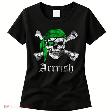 Arrrish Irish Pirate Skull Clover Women's T-Shirt
