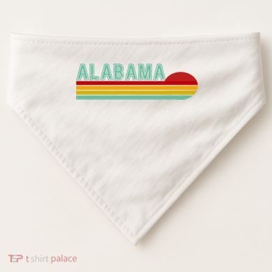 Alabama Retro Style USA-Made Doggie Bandana