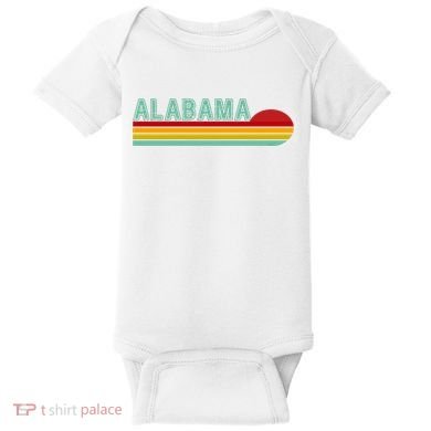 Alabama Retro Style Baby Bodysuit