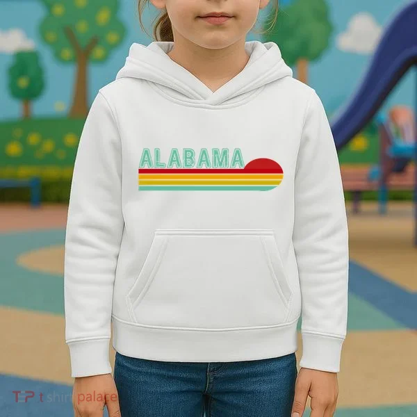Alabama Retro Style Kids Hoodie