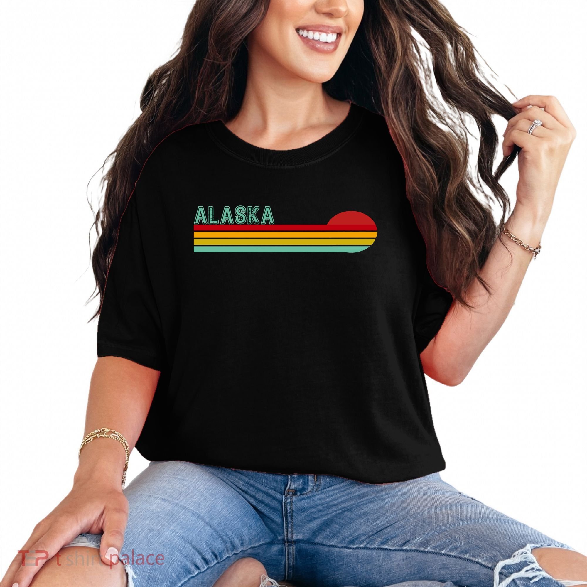 Alaska Retro Sunset Comfort Colors T-Shirt
