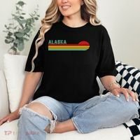 Alaska Retro Sunset Comfort Colors T-Shirt thumb 2