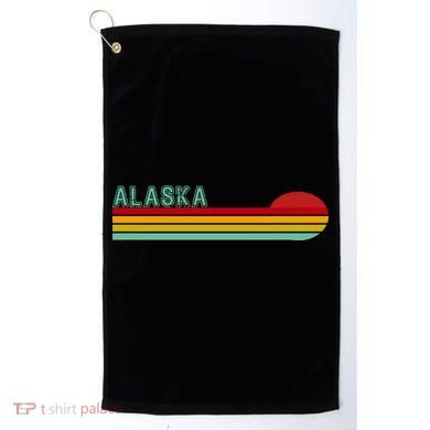 Alaska Retro Sunset Golf Towel