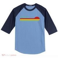 Alaska Retro Sunset Raglan Baseball Sleeve Shirt thumb 0